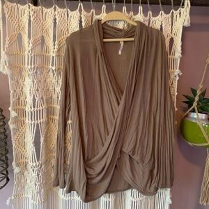 Twist Front Pullover Long Sleeve